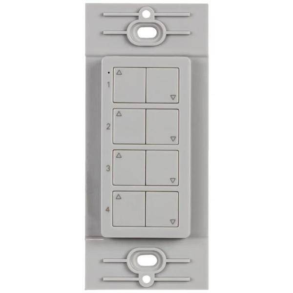 Wireless 4 Zone Grey Task Lighting Remote Control